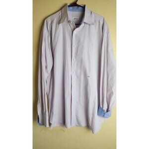 Brioni Shirt Mens 2XL XXL Blue Red White Plaid Dress Button Up  Italy